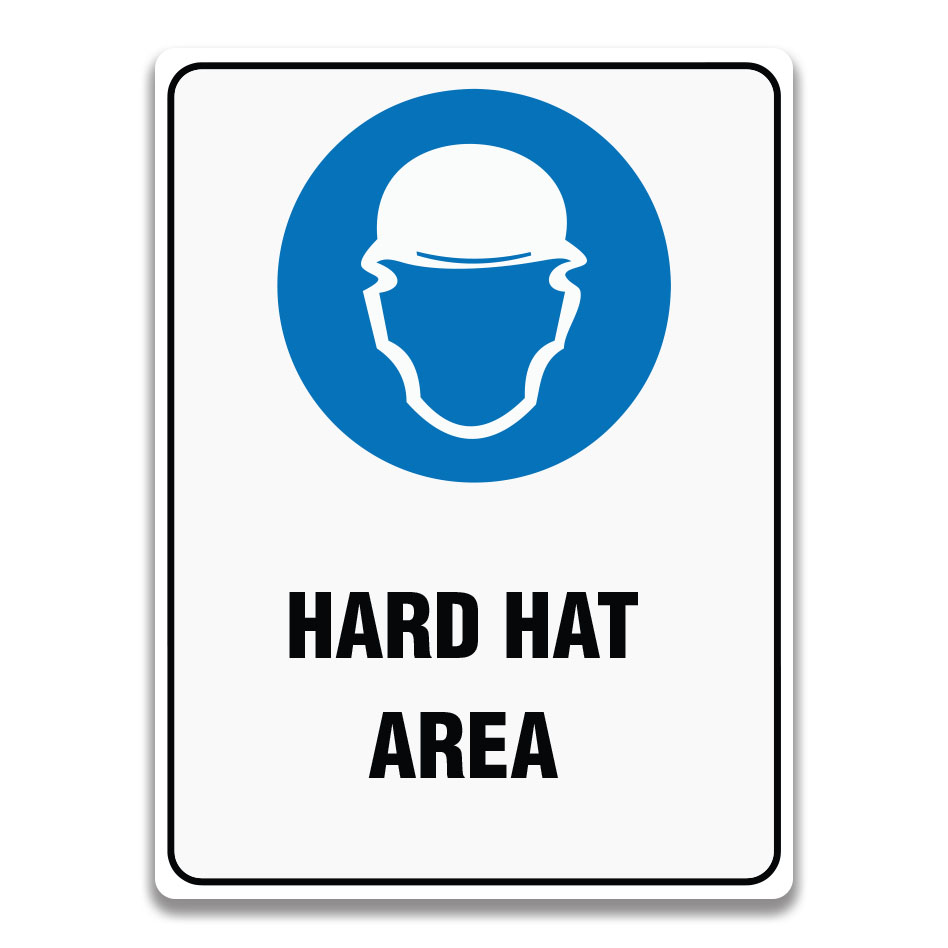 hard hat area signage meaning