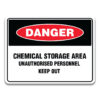 CHEMICAL STORAGE AREA SIGN