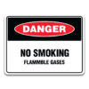 NO SMOKING FLAMMABLE GASES SIGN