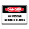 NO SMOKING NO NAKED FLAMES SIGN