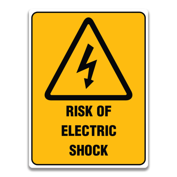 RISK OF ELECTRIC SHOCK SIGN