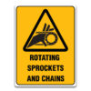 ROTATING SPROCKETS AND CHAINS SIGN