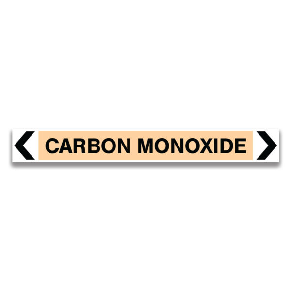 CARBON MONOXIDE Pipe Marker Sings and Label