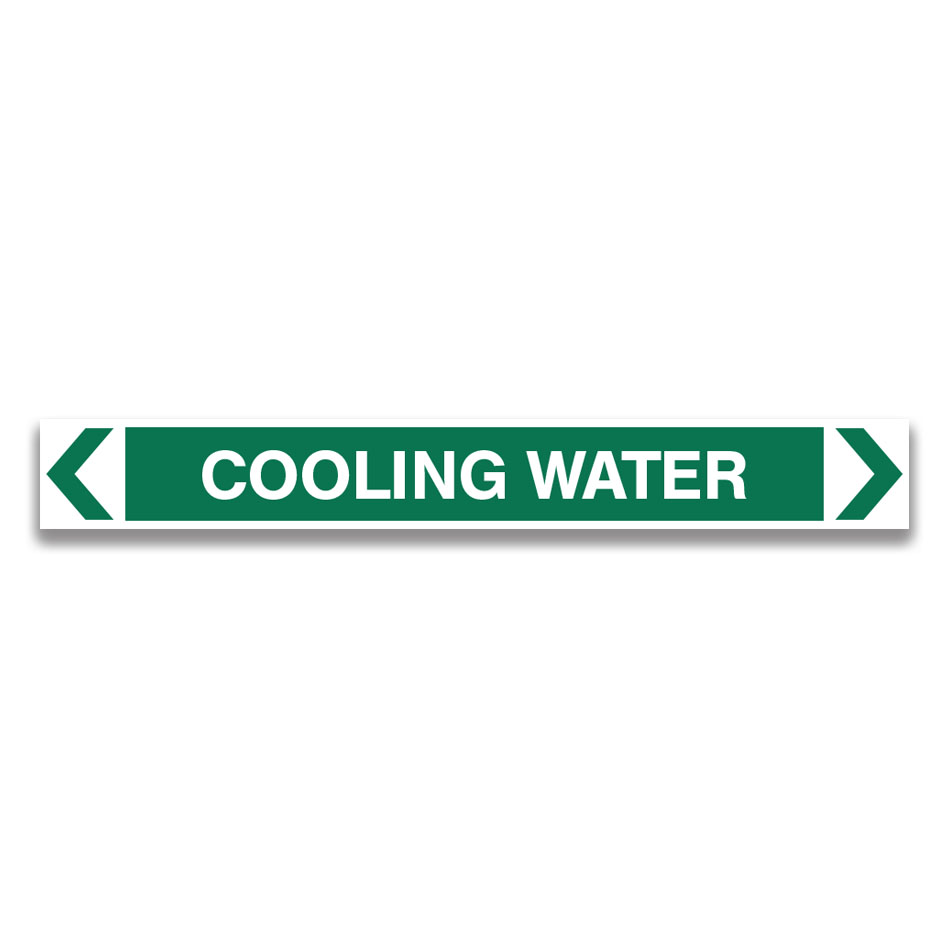 COOLING WATER Pipe Marker