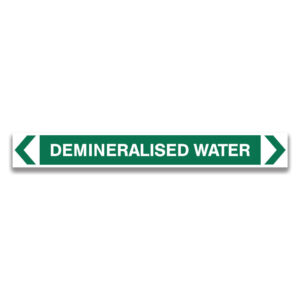 demineralised water pipe marker