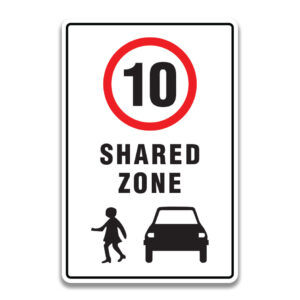 10 SHARED ZONE SIGN