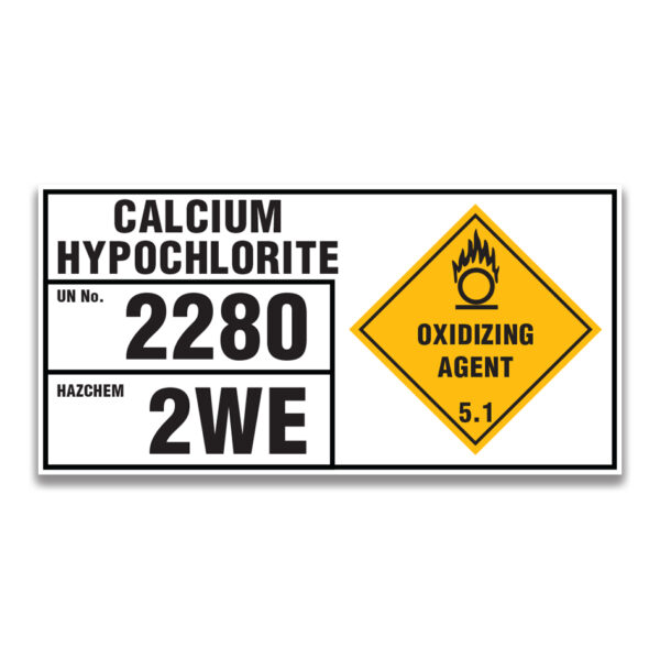 CALIUM HYPOCHLORITE SIGNS AND LABELS