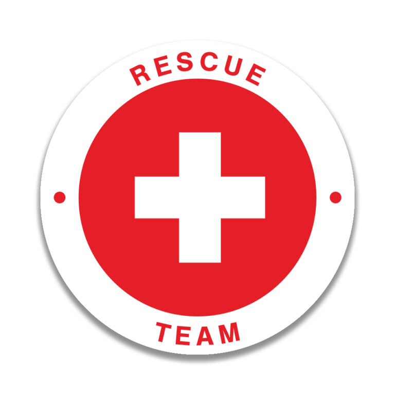 RESCUE TEAM Sticker - Safety Sign and Label