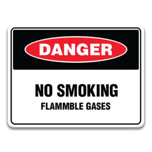 NO SMOKING FLAMMABLE GASES SIGN