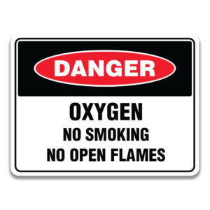 OXYGEN NO SMOKING NO OPEN FLAMES SIGN