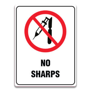 NO SHARPS SIGN