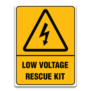 LOW VOLTAGE RESCUE KIT SIGN