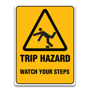 TRIP HAZARD MICROWAVE IN USES SIGNS