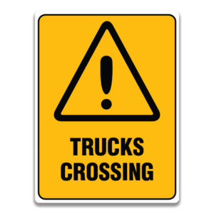 TRUCKS CROSSING SIGN