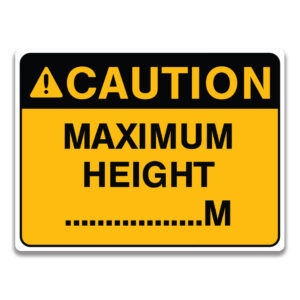 MAXIMUM HEIGHT SIGN