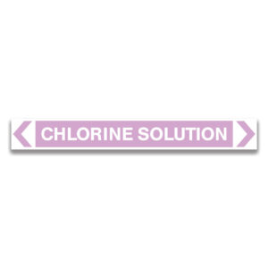 CHLORINE Solution Pipe Marker