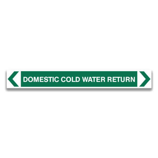 DOMESTIC COLD WATER RETURN Pipe Marker