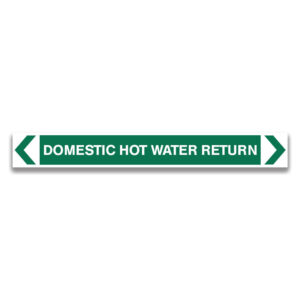 DOMESTIC HOT WATER RETURN Pipe Marker