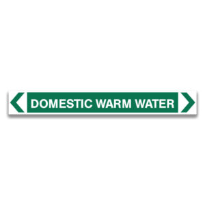 DOMESTIC WARM WATER Pipe Markers
