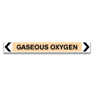 GASEOUS OXYGEN Pipe Marker