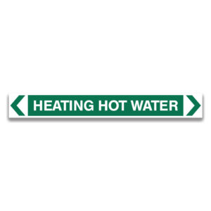 HEATING HOT WATER Pipe Marker
