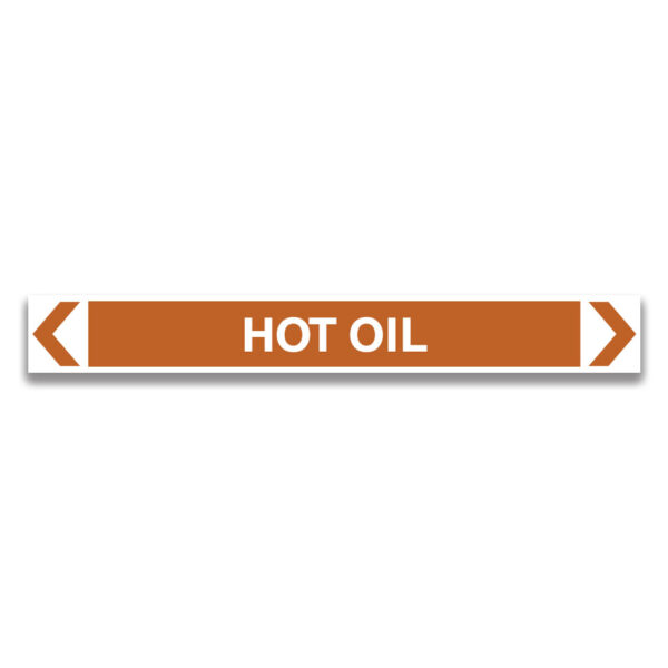 HOT OIL Pipe Marker