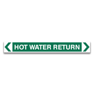 HOT WATER Return Pipe Marker