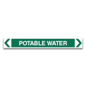 potable water pipe marker and signs