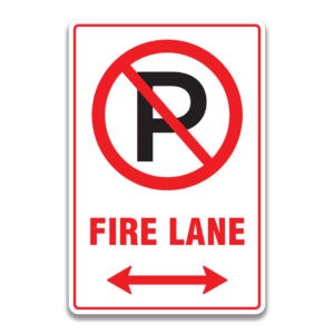 NO PARKING FIRE LANE SIGN