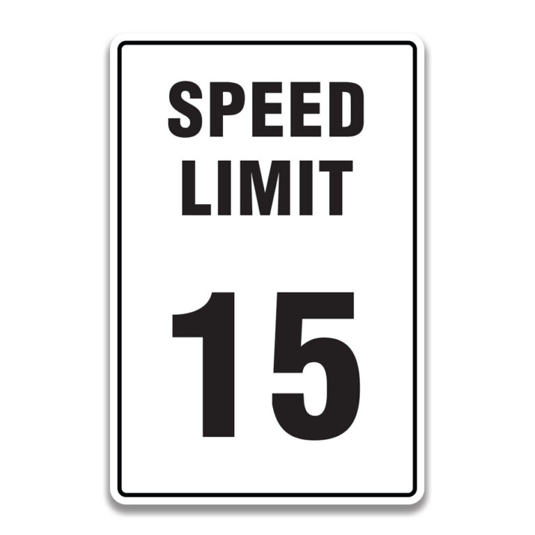 SPEED LIMIT 15 SIGN - Safety Sign and Label