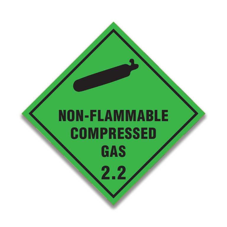 Class 2 – Non-flammable Compressed Gas 2.2 - Safety Sign and Label