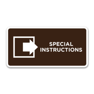 SPECIAL INSTRUCTION Sticker Decal Packing Sign - Custom Various Sizes Shipping Sign and Sticker